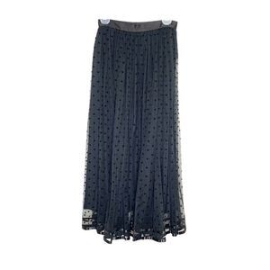 Worth Women’s Swiss Dot Tulle Black Maxi Skirt Size 2